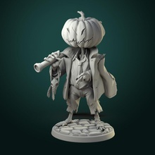 pumpkin scarecrow 32mm - 75mm scale sculpture statue miniature highdetail zbrush miniatures games toys sci fi halloween character wargame tabletop dnd dndminiature pathfinder board 3d print model - Mito3D