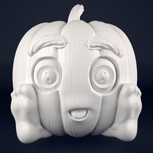 pumpkin small house halloween mold child decor 3d print model - Mito3D