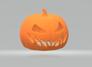 zucca Halloween orrore non morti spaventoso arte sculture 3d print model - Mito3D