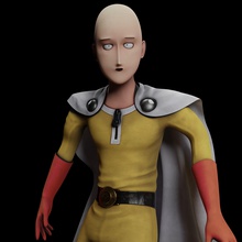 punch man saitama - 3d print model cartoon japanese anime comic monster fantasy magical scifi creature board game boxer fighter fight toys japan games 3d print model - Mito3D