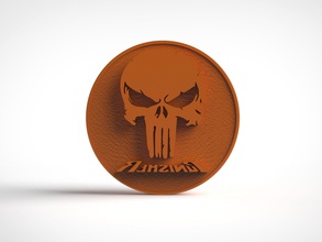punisher logo stamp thepunisher castle frank frankcastle rubber rubberstamp wax seal waxseal art signs logos 3d print model - Mito3D