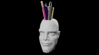 punk crayon titulaire soutien Bureau maison bureau accessoires 3d print model - Mito3D