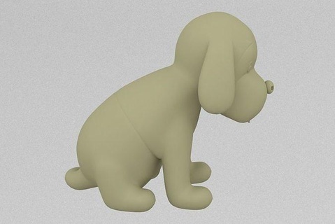 puppy toy toys games game character dog dogs pet mammal statue cartoon sculpture 3d print model - Mito3D