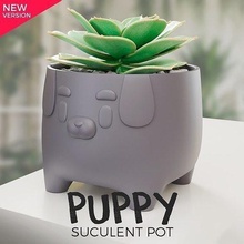 puppy pot 3d print nature zen houseware cactus plant dog perro flower pottery green 3dprint suculent maceta home cute house decor planter 3d print model - Mito3D