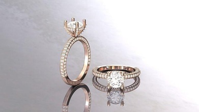 pure diamond engagement ring jewelry gold rings wedding jewellery gem platinum sterling luxury precious brilliant printable white jewel 3d print model - Mito3D