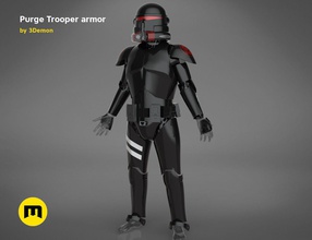 purga soldado armaduras estrela guerras jedi vader darth capacete vestível cosplay stormtrooper imperial galáctico guerra estrelas prato combate universo jogos brinquedos 3d print model - Mito3D
