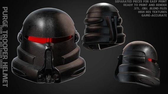 purge trooper helmet cosplay starwars star wars purgetrooper stromtrooper scoutrooper cosplayer armor sci fi 3d print 3dprint printable printer jedi art 3d print model - Mito3D