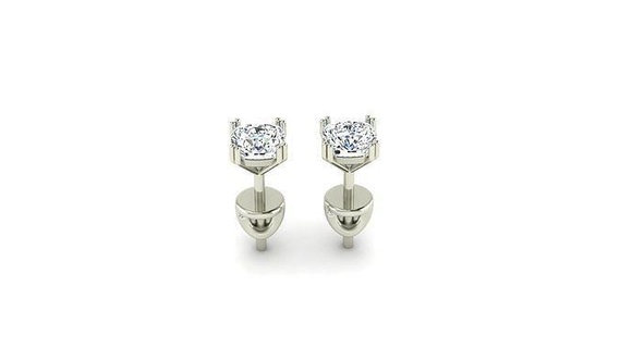puset coussin bijoux boucles d'oreilles diamants or blanc Jaune Rose d'or mode diamant imprimable 3d print model - Mito3D
