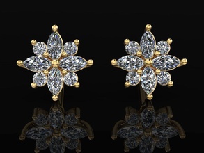 pusets diamanti puset platino lusso gioielleria pendente brillante stampabile argento moda bellezza accessorio oro stampante 3d 3djewelry orecchini 3d print model - Mito3D