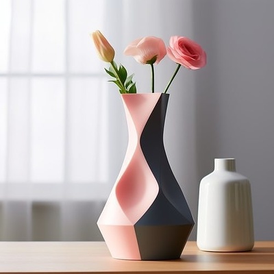 pusien vase coloré décor accueil maison fleur conception intérieur décoration 3d print model - Mito3D