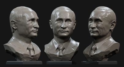 putin v 2 art putin president russia bust statue sculpt sculpture portrait male character human man statuette art sculptures