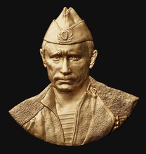 putin v alivio 3 vladimir presidente rusia retratos escultura arte esculturas 3d print model - Mito3D