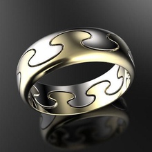 puzzle Schmuck gold ring kostbar Hochzeit Ringe 3d print model - Mito3D