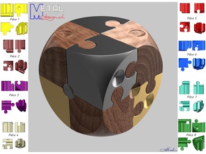 puzzle dice1 puzzles toys brain sports games 3d print model - Mito3D