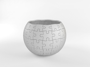 puzzle vaso fiori pentola sfera gioco forma geometrico sferica rompicapo enigma modulo giocattoli decorativo ceramica casalinghi fiore pianta giardinaggio giochi 3d print model - Mito3D
