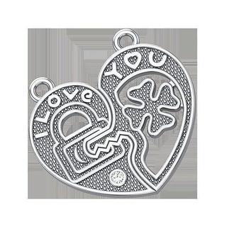 bulmaca kalp kolye 3d Yazdır model Aşk seviyorum güzel takı altın elmaslar mücevher tasarımcısı gümüş elmas Aksesuarlar özel anahtar yonca kilit 3d print model - Mito3D