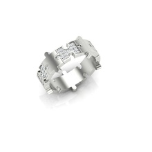puzzle wedding band ring jewelery diaond fashion unique jewelry rings 3d print model - Mito3D