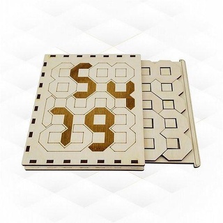 puzzles number pocket game design laser cut logic engraving vector svg pattern template cutting glowforge drawing layout hobby diy 3d print model - Mito3D