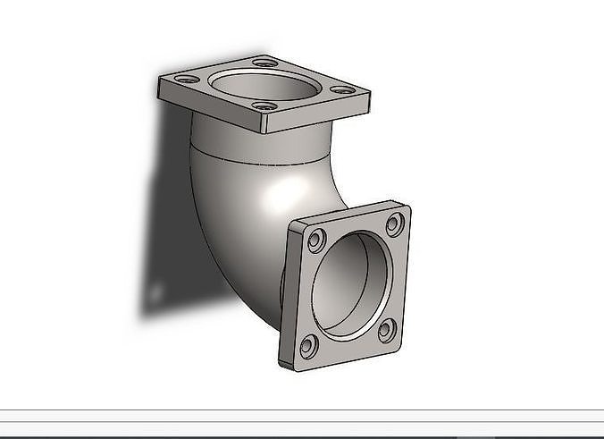 pvc tube connecteur prêt to 3d impression métallique acier équipement brillant technologie chrome maison 3D print model - Mito3D