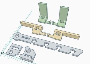 pvc windows lock system set house accessories 3d print model - Mito3D