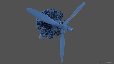 pw r1830 radial engine grumman wildcat b24 dc3 aircraft airplane propeller ww2 wwii usaf usnavy aeronautic fighter plane propulsion hobby diy mechanical parts 3d print model - Mito3D