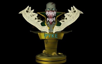 pyke statue 3d drucken lol liga champion legenden trophäe spiele spielzeuge 3d print model - Mito3D