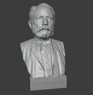 piotr ilyich Tchaikovsky pyotrilyichtchaikovsky compositor músico Shostakovich retrato estátua Mozart bach Beethoven russo arte esculturas 3d print model - Mito3D