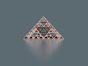 pyramid cheops egypt fractal jules4design swiss artist aas art mathematical 3d print model - Mito3D