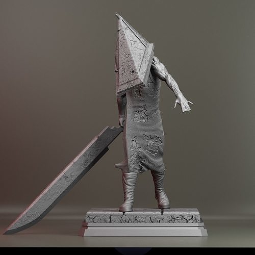 piramide testa fan arte silenzioso collina 2 3d stampa modello morto by luce giorno rosso oggetti collezione giocattoli miniature spauracchio cadavere colline silenziose deadbydeylight giochi 3D print model - Mito3D