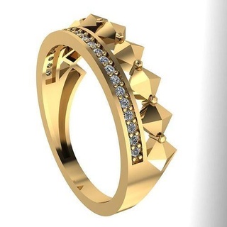 piramide stile vita nozze squillare gioielleria platino prezioso gemma oro brillante stampabile argento moda bellezza diamante Fidanzamento anelli 3d print model - Mito3D