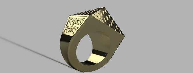 pyramid ring 145gm jewel jewellery jewelery gold solid silver platinum fashion jewelry rings 3D print model - Mito3D