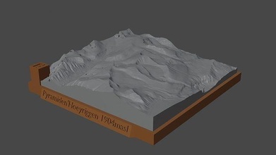 pyramiden heyriggen Berg Landschaft Vulkan Terrain Umgebung Natur Photogrammetrie Elevation Wissenschaft 3d print model - Mito3D