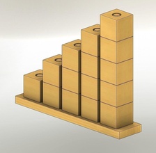 pirámides constructor niños arquitectura familia geométrico caja juegos juguetes 3d print model - Mito3D