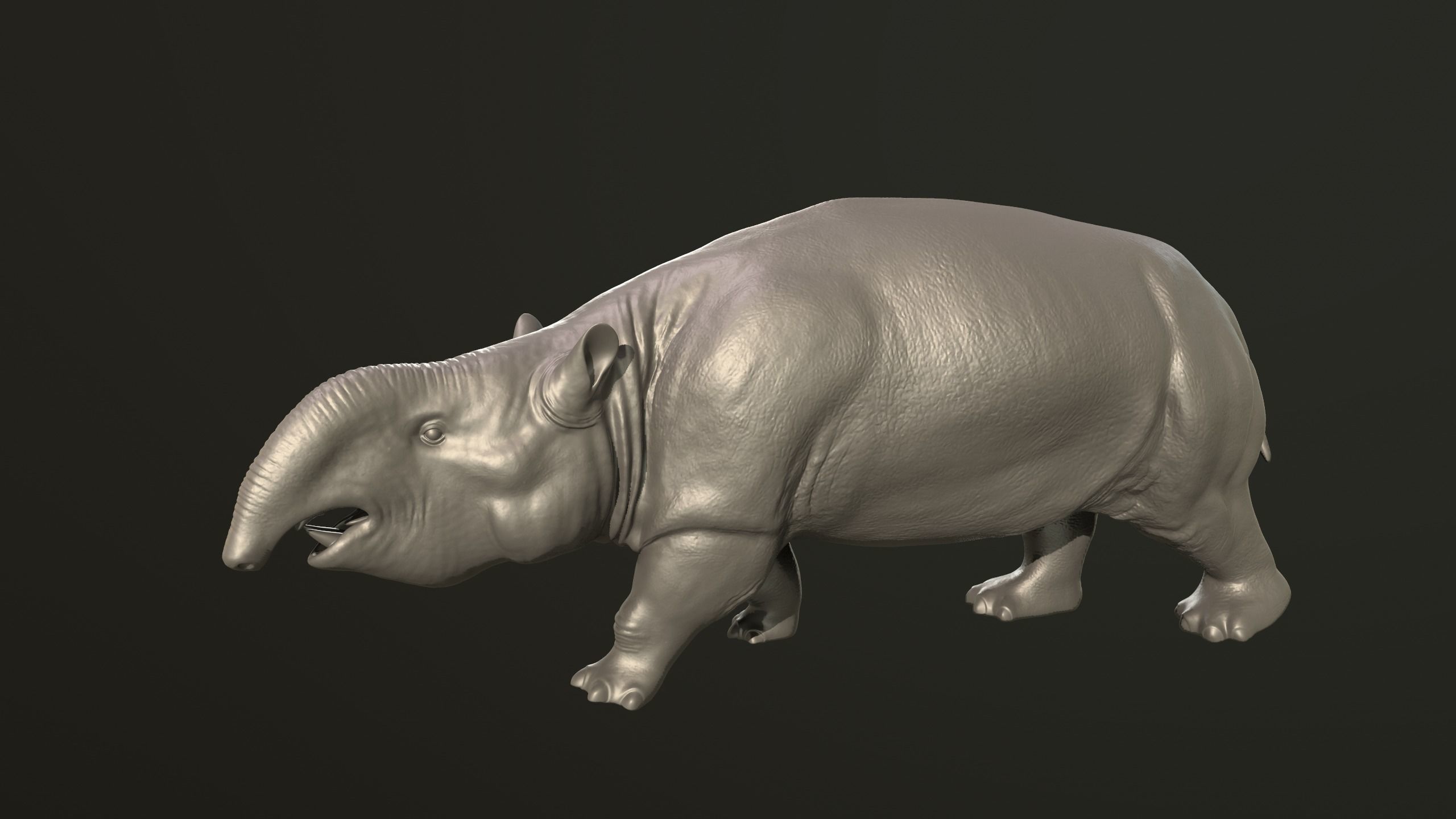 pyrotherium animal dinosaure mammifère paléontologie animaux art sculptures 3D print model - Mito3D