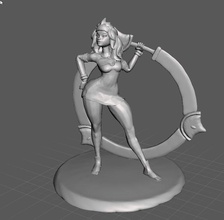 qiyana 3d modèle femme portant épée league of legends lol sauvage figure ligue légendes jeux jouets 3d print model - Mito3D