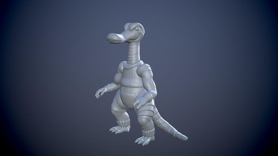 quackpot dinosaurios dinoplativolos dinosaurio juguete 3dprint impresión ccsan serie juegos juguetes imprimible personaje criatura 3d print model - Mito3D