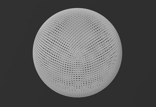 quadrilateral polygon lattice sphere  design art pattern globe quadrilateral polygon lattice sphere dome ball science engineering 3d print model - Mito3D