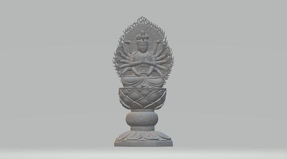 riguardato yin buddha bodhisattva Dio divinità orientale sollievo statua scultura decorazione sculture arte guanyin antico figura religione spiritualità cultura premio religiou 3d print model - Mito3D