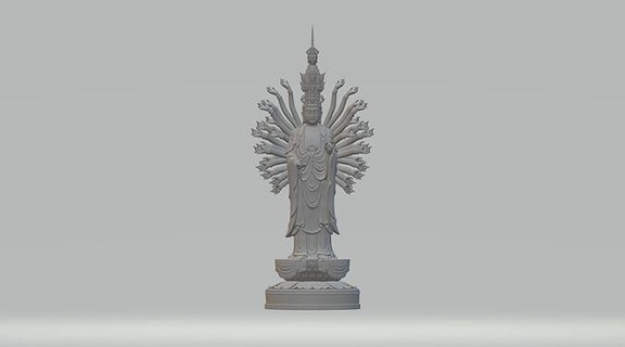 quan yin buddha bodhisattva god deity oriental relief statue sculpture decoration sculptures art guanyin ancient figure religion spirituality culture award religiou 3d print model - Mito3D