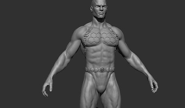 quantum man bodybuilding fitness muscle torso body game printing gym muscular athletic 3d games toys 3d print model - Mito3D