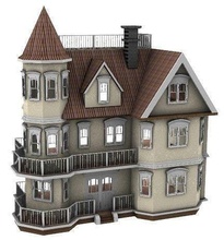 queen anne victorian dollhouse kidsgame home architecture toys games game accessories 3d print model - Mito3D