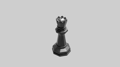queen chess coin square art decoration design retro old york competition illustration 3d model 3dprintable maxartist games toys dice 3d print model - Mito3D