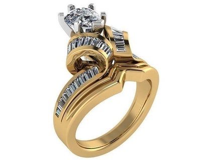 Regina diamante squillare 2676 3d Stampa modello oro spianare gioielleria argento produzione moda design Fidanzamento gemma stampabile sterlina braccialetto cubano orecchino collana pendente anelli braccialetti 3d print model - Mito3D