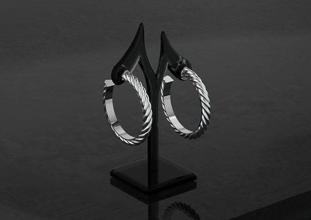 Regina maria orecchino argento oro gioielleria stampabile gioiello gemma moda jewelrydesign bianca brillante nozze arte classico Italia Emirati Arabi Uniti orecchini 3d print model - Mito3D