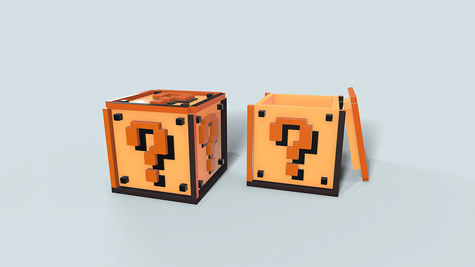 Frage Box 8 bisschen Super Mario Voxel 8bit Voxelbox Modell supermario8bit voxelmario 3dprinting 3dprintingmodel dendy Spiele Spielzeuge Spiel Zubehör 3D print model - Mito3D