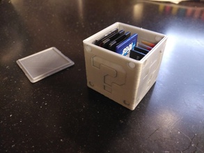 question mark sd micro cardholder retro photography card block box holder hobby diy electronics 3d print model - Mito3D