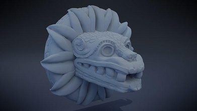 quetzalcoatl - aztec deity ancient maya temple ruin tomb mexico indian archaeology old sculpture statue monument mayan pyramid mythological architectural decoration art sculptures 3d print model - Mito3D