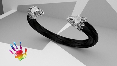 quetzalcoatl tête la sculpture art statue vieux vintage le bracelet hommes bijoux les bracelets 3d print model - Mito3D