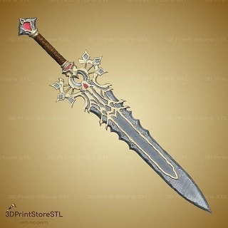 quietus sword hexen cosplay - fan art warrior knight weapon accessories halloween games toys game 3d print model - Mito3D
