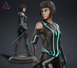 quorra - tron game movie figure statue woman toy collectibles 3dprinting 3dfigure figurine sci fi spacesuite stl 3dprintable toycollectibles suite art sculptures 3d print model - Mito3D